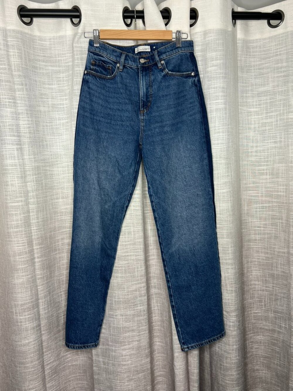 Loft The Straight Mid Wash Jeans